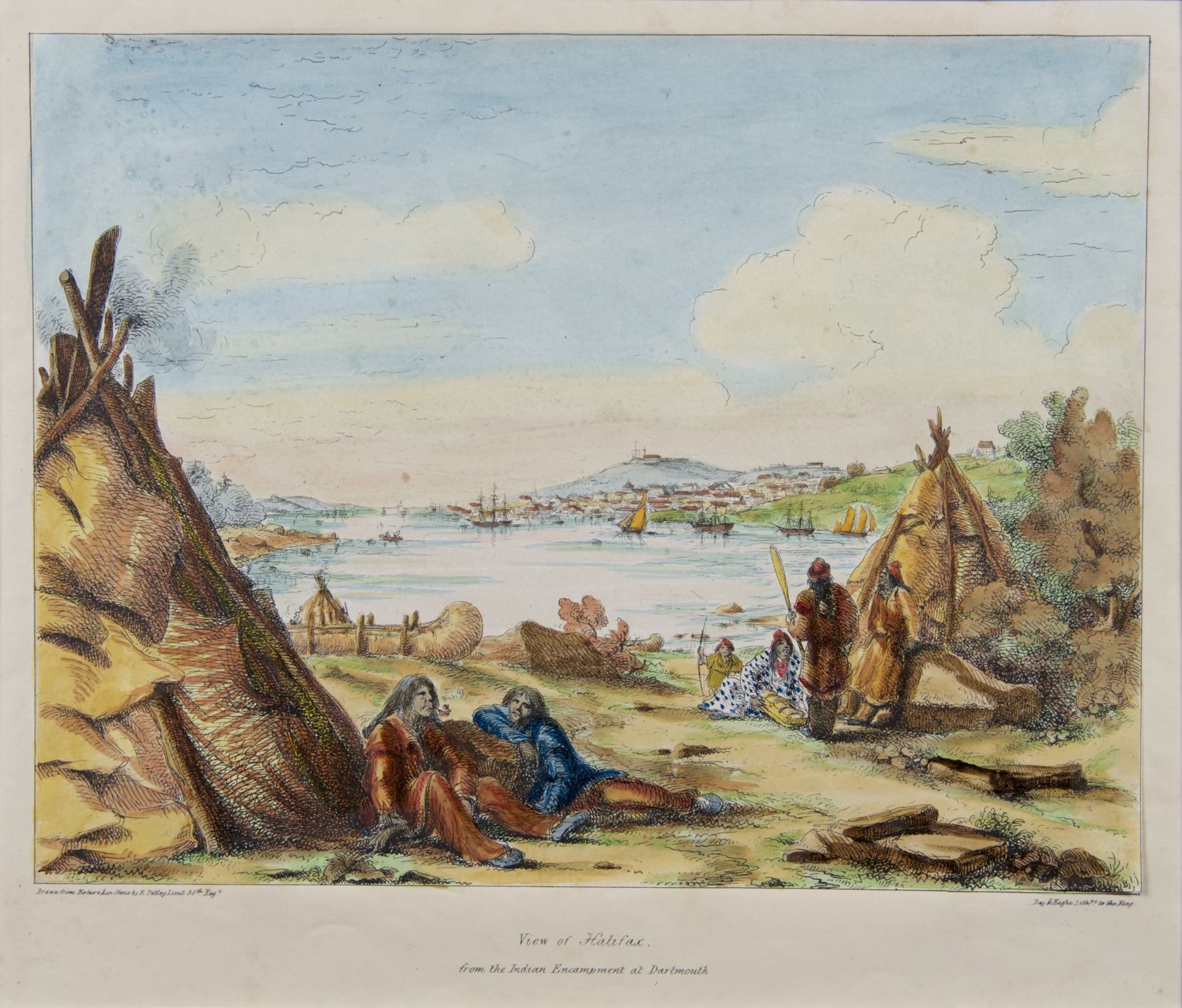 View of Halifax, from the Indian Encampment at Dartmouth, 1837