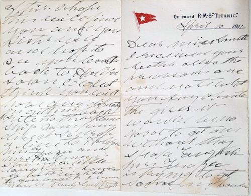 Image of the George Wright letter, front, transcription to follow on the webpage.