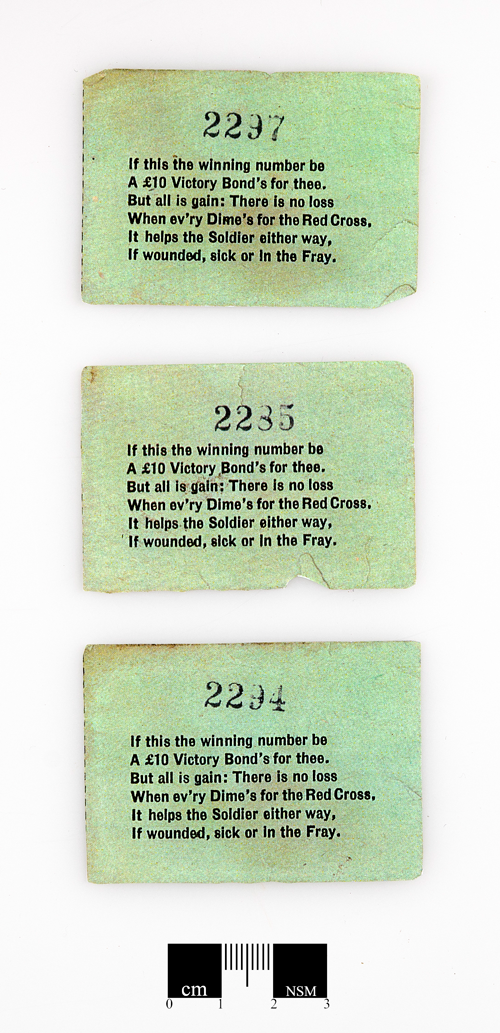 Vincent Coleman's wallet contents - raffle tickets.