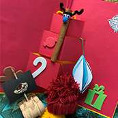Image of a holiday paper craft.