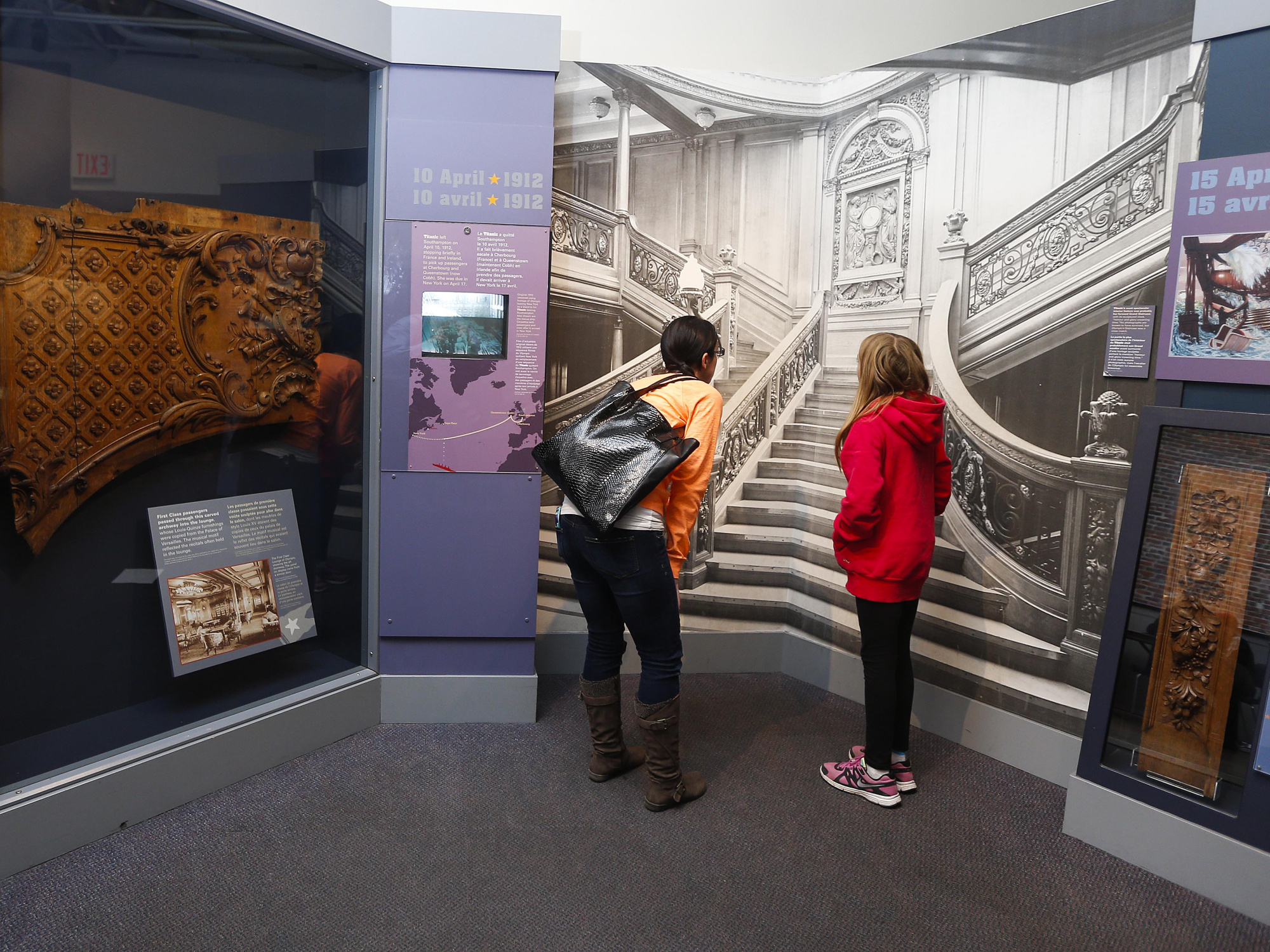 Two people exploring Titanic: The Unsinkable Ship and Halifax.