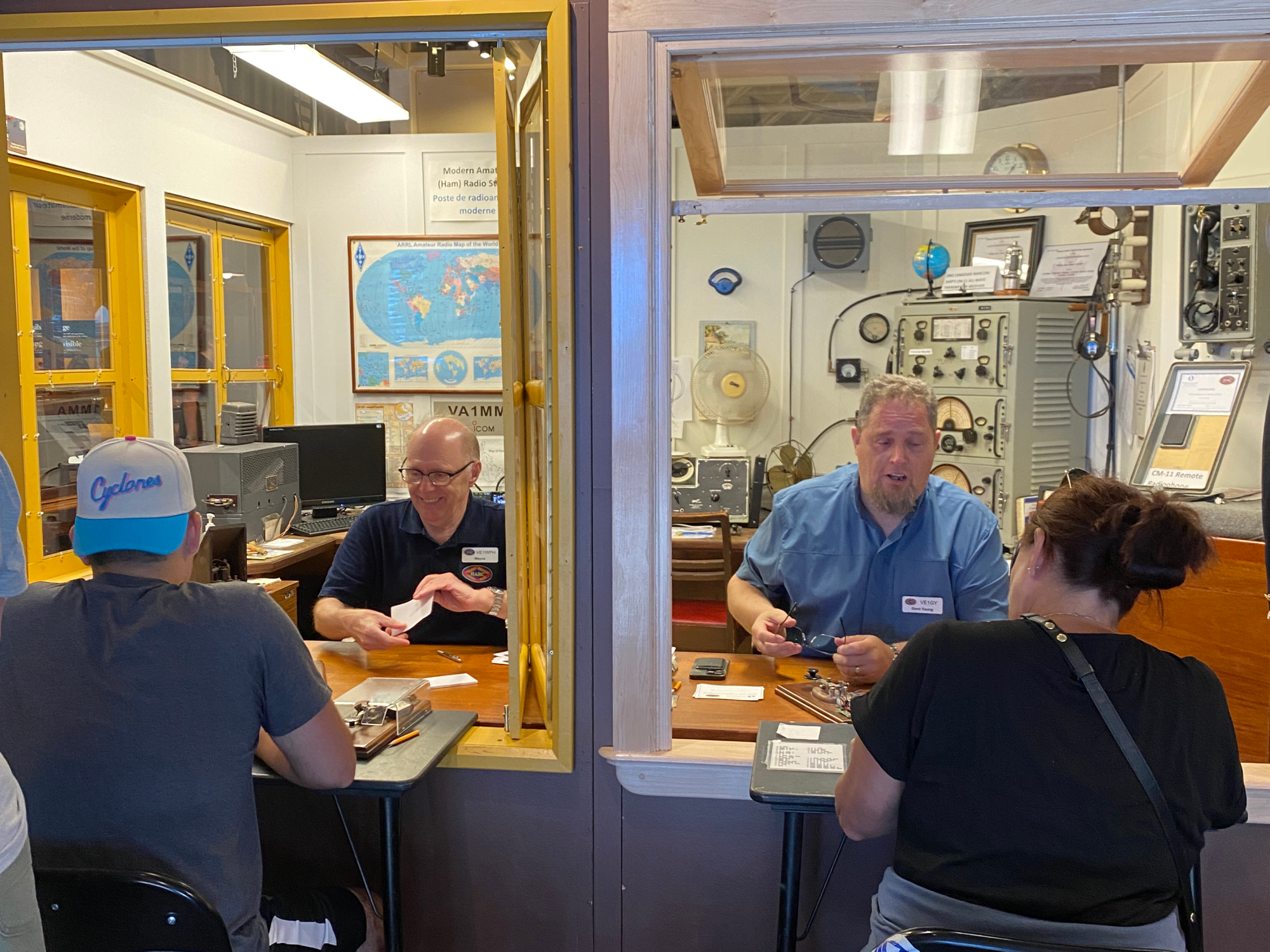 Halifax Amateur Radio Club in the wireless room.