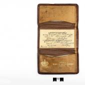 Vincent Coleman's wallet. M2004.54.2, Gift of Janette Snooks