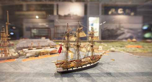 Halifax dockyard diorama at the Maritime Museum of the Atlantic.