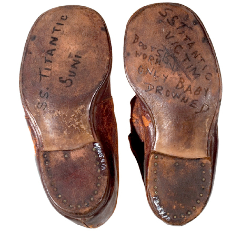 bottom of a pair leather children’s shoes is believed to be from Body No. 4, the “Unknown Child”