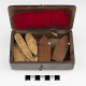  Wreck Commissioner’s Enquiry examination models (M2018.22.1a-g) Models from the Wreck Commissioner’s Inquiry, 1917-1918, used to re-enact piloting rules and decisions at the heart of the Explosion.